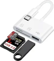 USB C SD Card Reader for Samsung Galaxy S25 S24 FE Ultra S23 S22 S21,High Speed Type C Micro SD Memory Card Reader USBC to SD Card Reader Adapter for Google Pixel 9 Pro 8 7, iPhone 16 15 Pro Max/Plus