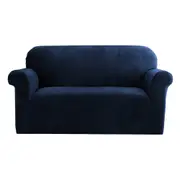 Velvet Sofa Cover Plush Couch Cover Lounge Slipcover 2 Seater Sapphire