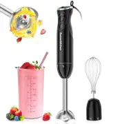 Bonsenkitchen Immersion Blender Handheld, 12-Speed and Turbo Hand Blender Ele...