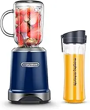 MORPHY RICHARDs Portable Blender, Personal Blenders for Shakes and Smoothies Kitchen with 2 No-BPA 600ML Portable Blender Cups, Single Serve Smoothies Maker Mixer for Juices, 300W (with AU Adpater)