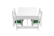 Kidbot Childrens Lego Table and Chair Set 2 in 1 with Chalkboard Wooden Kids Multifunctional Desk Activity Play Centre
