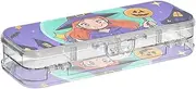 Yoogain Happy Halloween Cartoon Cute Witch Clear Pencils Box Double Deck Hard Pens Case Boxes For Stationery With Lid