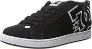 [DC] Women's Court Graffik Low Top Casual Skate Shoe, White/M Silver, 8.5