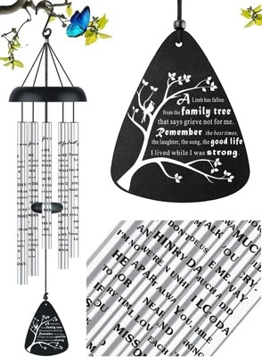 Cardinal Memorial Sympathy Wind Chimes for Loss of Loved One, Bereavement Sym...