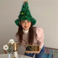 在飛比找蝦皮購物優惠-INS韓式聖誕樹聖誕帽子頭飾聖誕節新年派對裝扮年會舞台表演道