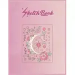 SKETCHBOOK: FLORAL MOON FLOWERS AESTHETIC CLOTHING SOFT GIRL WOMEN MEN EMPTY NOTEBOOK SKETCHBOOK FLORAL FLOWER ARTS NOTEBOOK FOR G