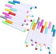 IWOWHERO Erasable Chalk Pens 24pcs Water Soluble Drawing Pens Liquid Chalk for Whiteboard Glass Windows Non-toxic Writing Tools