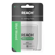 6 Pack Johnson & Johnson REACH Dental Floss Mint Waxed Floss 55 Yards Each