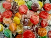 Assorted 5 FLAVORS- Fruit Flavored Hard Candy Buttons - {1/2 POUND BULK BAG}