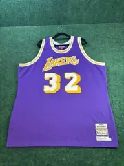 100% Authentic Magic Johnson 1984-1985 Purple Mitchell & Ness Lakers Jersey 3XL