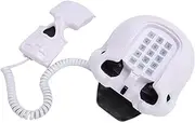 Generic Landline Telephone, Skull Landline Telephone, Retro Desktop Home Phone, Clear Sound, Multifunctional Stylish Corded Desk Phone for Office, Home, Hotel Decor (White)