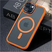 ELEPIK ElegantShield Pro Series for iPhone 14 Plus Case, [10 FT Military Grade Drop Tested] [Compatible with MagSafe] Slim Protective Matte Silicone iPhone 14 Plus Phone Case, Orange Titanium