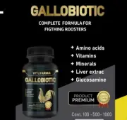 VITAMINS MINERALS AMINOACIDS PARA GALLOS/ ROOSTER GALLOBIOTIC 500 TAB Exp. 08/25