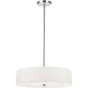Dainolite Lighting 571-204P-PC-WH Everly Pendant Polished Chrome with White