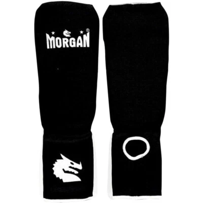 Morgan Sports Black Elastic Shin & Instep Protectors