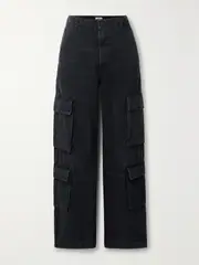 [Citizens of Humanity] Citizens of Humanity - + Net Sustain Delena Cargo High-rise Straight-leg Organic Jeans - Black - 26 26 Black