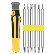 Dual Side 6 in 1 Mini Screwdriver Toolkit With S2 Steel Bits For Laptop Repair