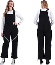 [Tearom] Womens Bib Snow Pants Women Ski Bib Insulated Snow Bib Overalls Windproof Waterproof Ski Pants