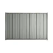 Stratco Good Neighbour® Superdek® Fence Panel Sheet Colour: Gull Grey, Post/Track Colour: Gull Grey