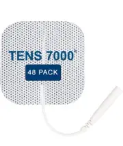 TENS 7000 Rechargeable & Premium Electrode Pads 48 Pack 2" x 2" Replacement Pads