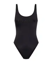 One-piece swimsuit with Balmain Paris embroidery FR34 Black