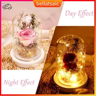 Flowers In Glass Eternal Real Rose Artificial Rose Flower wi