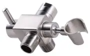 Metal 3-Way Shower Diverter with Shut-off Setting and Handheld Holder, 4 Sett...