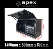 BRAND NEW 2.5MM TOOLBOX CHECKER POWDER COAT TOOLBOX-UTE TRUCK STORAGE-1468FDCPBL