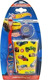 Brush Buddies Hot Wheels Toothbrush Set (Toothbrush, Cap and Cup)
