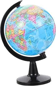 Toyvian Educational Globe for Boy Girl Rotating World Map Desktop Geography Teaching Aid for Classroom Decor and Learning about Countries Oceans and Continents