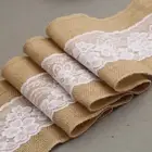 Hessian Lace Table Runner Party Decorations Burlap Rustic Vintage Wild Wedding