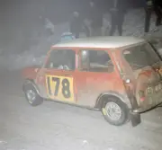 Simo Lampinen Mike Wood Mini Cooper 1967 Rally Car Old Photo