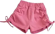 [Ikevan] Toddler Baby Girls Shorts Solid Color Shorts Summer Outdoor Casual Fashionable Shorts Girl Active Girls