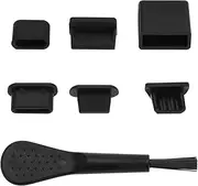 61pcs USB Dust Cover Port Plugs Set Cover Kit for USB-A Female & Male Port Covers, Type-C Female & Male Port Covers, Micro USB Female Port Covers, HDMI Port Covers, Black