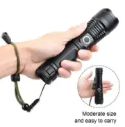 New LED Super Bright Zoom Flashlight Rechargeable Powerful Police Flashlight