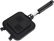 Double Sided Baking Pan Cooking Pan Grilled Pan Ham Burger Omelet Panini Maker Pan Sandwich Maker for Picnic Party Household