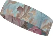 [YKLBV] Moisture Wicking Headbands for Men and Women Yellow and White Flowers Sports Sweatband for Tennis Basketball Running Gym Working Out