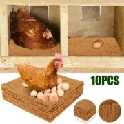 10X Chicken Nesting Pads Coconut Coir Liner Eggs Mat Roosting Boxes for Pigeons☏