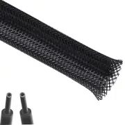 25ft-1/4 inch PET Expandable Braided Cable Sleeve Wire Loom, Wire Sleeving fo...