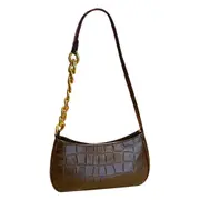 New baguette bag and purse Pure color chain fashion women shoulder messenger bag women High quality Stone pattern