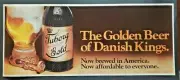 Vtg Tuborg Gold The Golden Beer of Danish Kings Beer Sign Paper 26.75"x11" WS9D