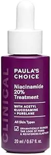 [Paula's Choice] CLINICAL 20% Niacinamide Vitamin B3 Concentrated Serum, Anti-Ageing Treatment for Discolouration and Minimising Large Pores, Fragrance-Free & Paraben-Free, 20 mL Dropper Bottle