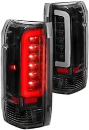 ANZO (311350) 1987-1996 Ford F-150 LED Taillights Black Housing Clear Lens (P...