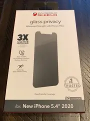 NEW Zagg InvisibleShield Glass Privacy Screen Protector for iPhone 12 Mini 5.4"
