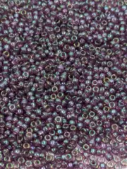 Vintage Glass Seed Beads Transparent Amethyst Iris TOHO Japan 10g 15/0 BB16-63