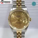 高端精品 ROLEX 勞力士 蠔式半金 盒單全 16233 錶徑36MM 自動機械 丁條金面盤