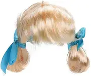 AIMALL Explosive Head Pet Wig with Bangs, Funny Braided Dog Cat Headdress, Adjustable Size, Synthetic Hair, Fits 11.81 to 23.62 Inches Head Circumference
