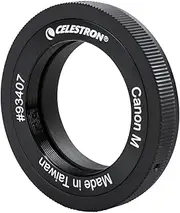 Celestron 93407 Canon M-Mount T-Ring with 42mm Diameter Thread - for Terrestrial and Celestial Imaging, Compatible with EOS M-Mount Mirrorless Cameras and Celestron T-Adpaters, Black