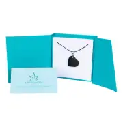 Shungite Necklace Heart Shape Jewellery EMF Protection by LOR AWAKEN