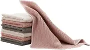 6Pcs Premium Dishcloths, Kitchen Cloth Dish Towels, Super Absorbent Microfiber Dishtowels, Non-Stick Oil Quick Dry Dish Towels, Soft Tea Towels.